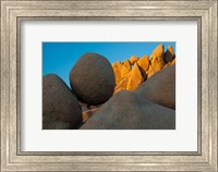 Framed California Joshua Tree National Park Jumbo Rocks At Sunset