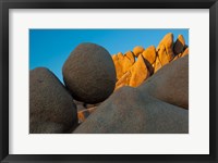 Framed California Joshua Tree National Park Jumbo Rocks At Sunset