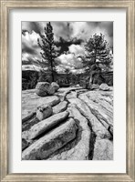 Framed Granite Outcropping At Yosemite NP (BW)