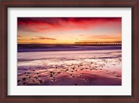 Framed Sunset Over Ventura Pier From San Buenaventura State Beach