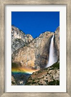 Framed Moonbow And Starry Sky Over Yosemite Falls, California