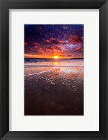 Framed Warm Sunset From Ventura State Beach