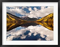 Framed Fall Reflections On Crystal Lake