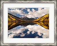 Framed Fall Reflections On Crystal Lake