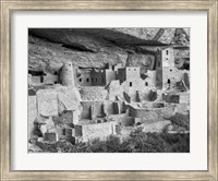 Framed Cliff Palace, Mesa Verde, Colorado (BW)