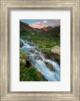 Framed Rocky Mountain Sunset In The American Basin