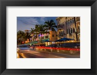 Framed Ocean Drive In South Beach, Florida