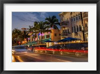Framed Ocean Drive In South Beach, Florida