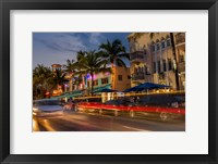 Framed Ocean Drive In South Beach, Florida