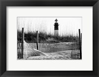 Framed Tybee Island Lighthouse, Savannah, Georgia (BW)
