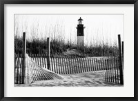 Framed Tybee Island Lighthouse, Savannah, Georgia (BW)