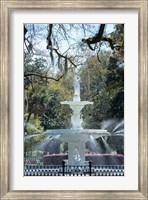 Framed Fountain In Forsyth Park, Savannah, Georgia