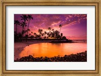 Framed Sunset Over Pu'uhonua O Honaunau National Historic Park, Hawaii