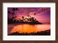 Framed Sunset Over Pu'uhonua O Honaunau National Historic Park, Hawaii