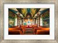 Framed Interior Of St Benedict's Painted Church, Hawaii