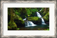 Framed Onomea Waterfalls At The Hawaii Tropical Botanical Garden