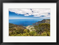 Framed Landscape View From Kalalau Lookout, Hawaii