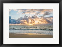 Framed Kealia Beach Sunrise, Kauai, Hawaii