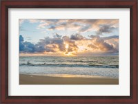 Framed Kealia Beach Sunrise, Kauai, Hawaii