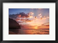 Framed Sunset Along The Coast Of Kauai, Hawaii