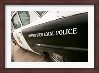 Framed 1950's Police Car