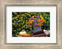 Framed Autumn Display Of Flowers
