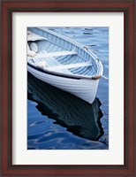 Framed Dinghy Moored At Dock, Rockport, Maine