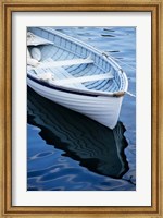 Framed Dinghy Moored At Dock, Rockport, Maine