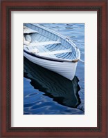 Framed Dinghy Moored At Dock, Rockport, Maine