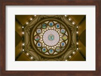 Framed Rotunda Ceiling, Massachusetts State House, Boston