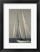 Framed Schooner #22 Sailing, Massachusetts (BW)