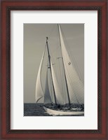 Framed Schooner #22 Sailing, Massachusetts (BW)