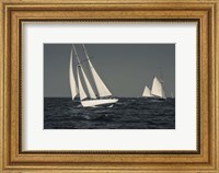 Framed Schooner's Sailing In Cape Ann (BW)
