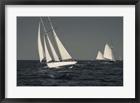 Framed Schooner's Sailing In Cape Ann (BW)