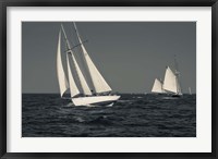 Framed Schooner's Sailing In Cape Ann (BW)