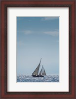 Framed Single Schooner In Cape Ann, Massachusetts