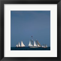 Framed Three Schooners Sailing In Cape Ann