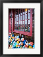 Framed Christmas Tree And Lobster Buoys, Massachusetts