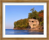 Framed Chapel Rock Overlooks Lake Superior