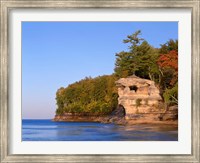 Framed Chapel Rock Overlooks Lake Superior