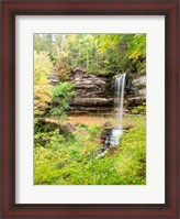 Framed Munising Falls In Autumn, Michigan