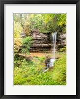 Framed Munising Falls In Autumn, Michigan