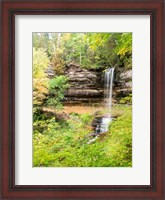 Framed Munising Falls In Autumn, Michigan