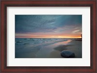 Framed Solitary Boulder On A Beach Of Lake Superior, Michigan