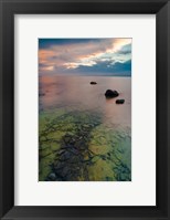 Framed Sunset At Fisherman's Island State Park On Lake Michigan