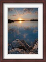 Framed Sunset On Kabetogama Lake, Voyageurs National Park