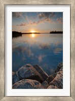 Framed Sunset On Kabetogama Lake, Voyageurs National Park
