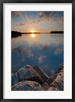 Framed Sunset On Kabetogama Lake, Voyageurs National Park