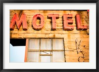 Framed Old Motel Sign, Route 66