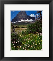 Framed Clements Mountain, Glacier National Park, Montana